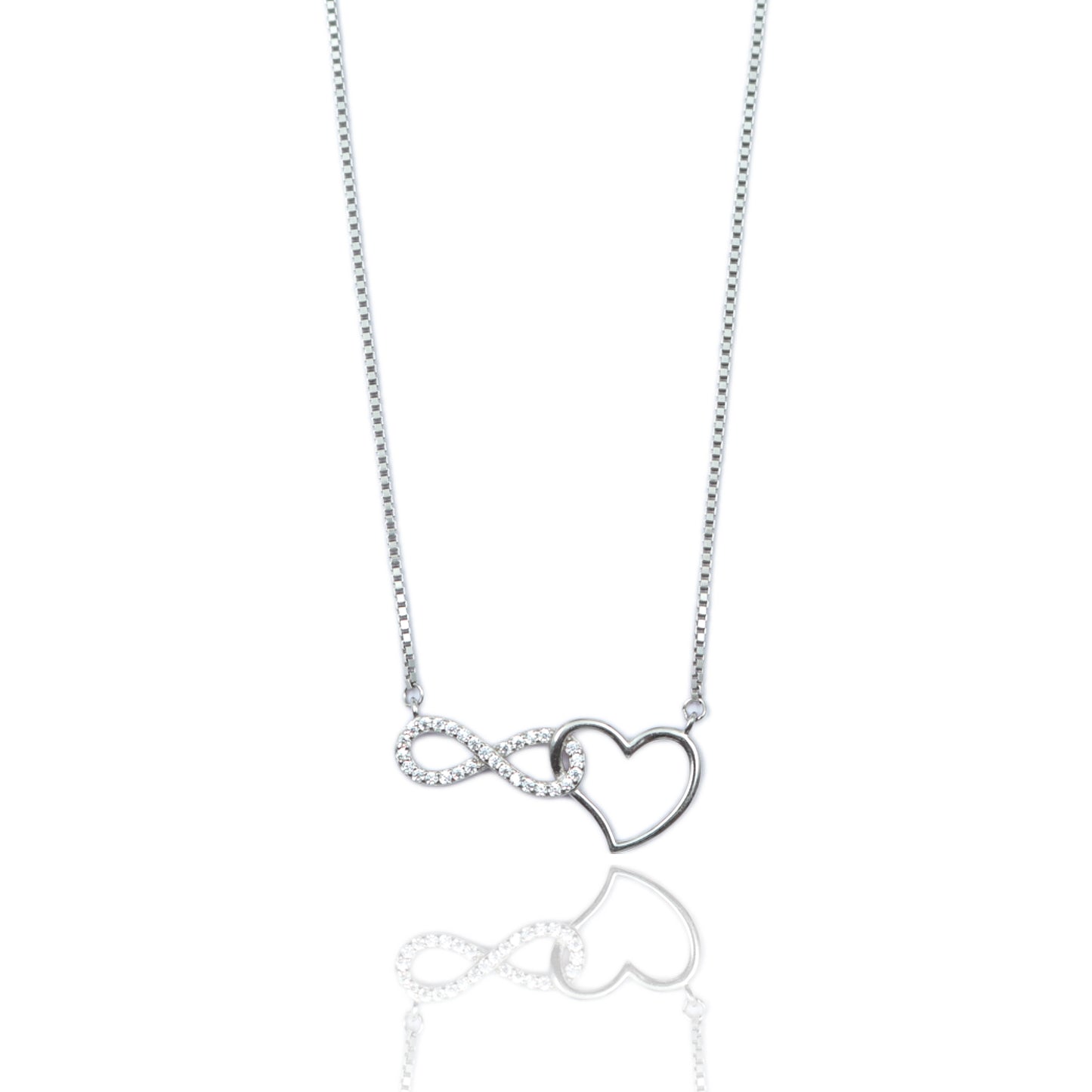 Infinity Heart Pendant Chain