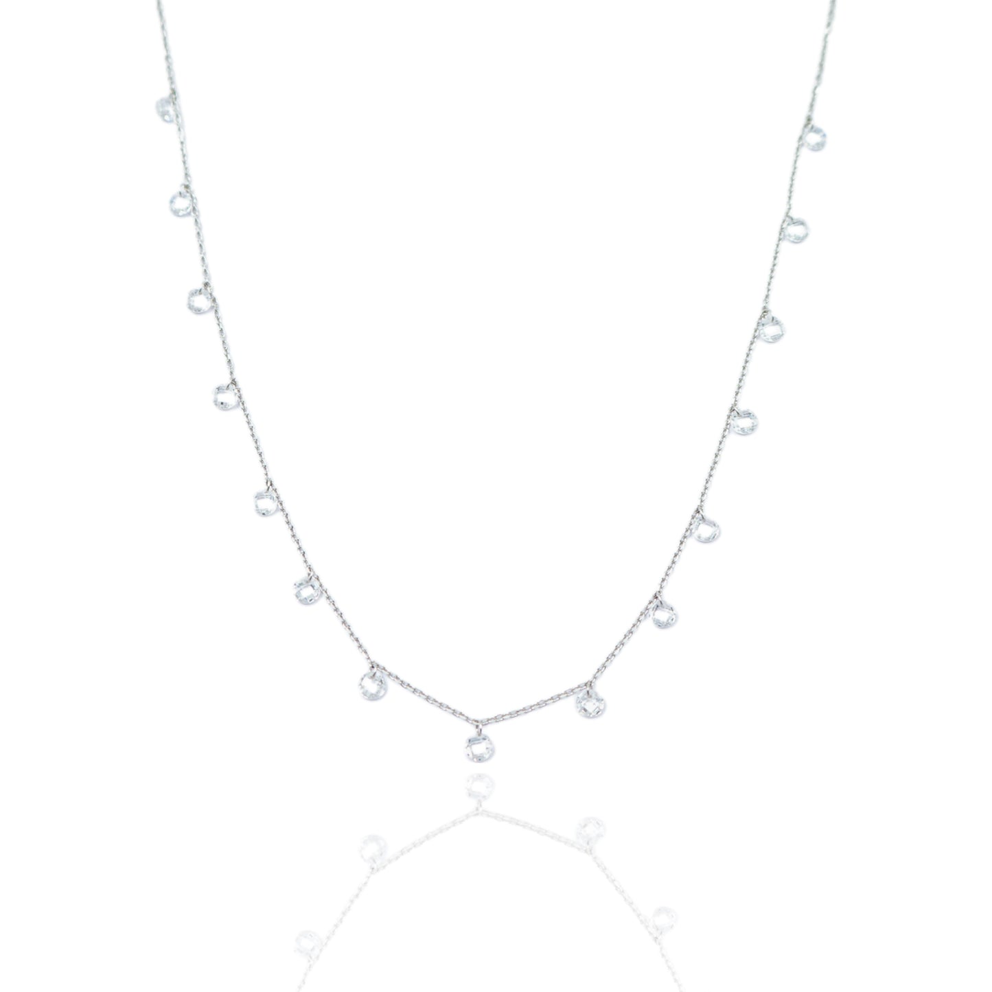 Silver Charm Crystal Necklace