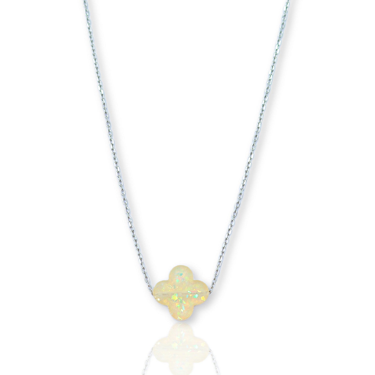 Flower Opal Pendant Chain