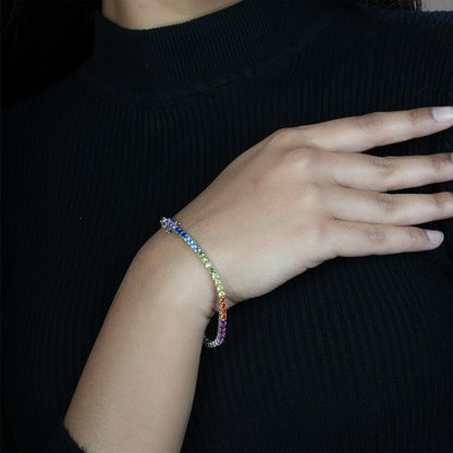 Rainbow sapphire bracelet