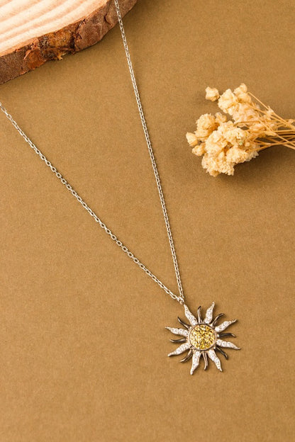 Sunbeam crystal pendant necklace