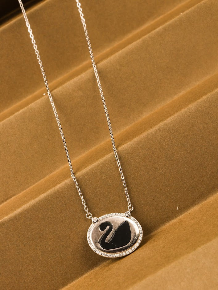 Grey hall swan necklace