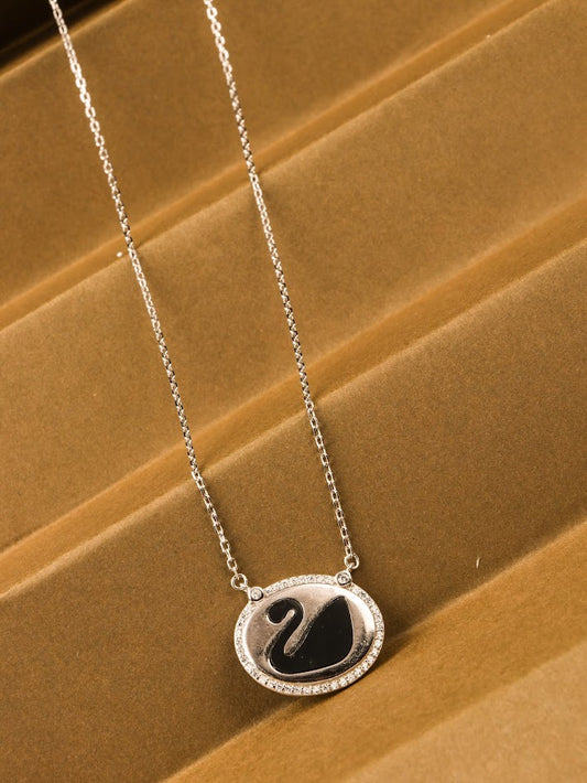 Grey hall swan necklace