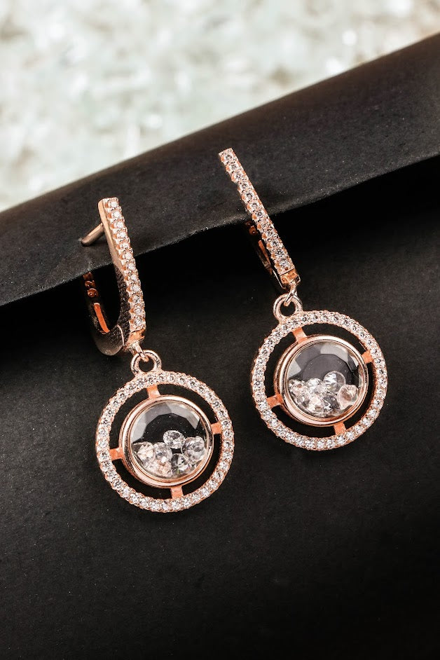 Zirconia halo earrings